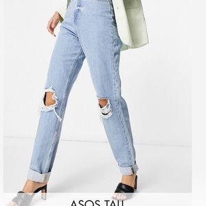 ASOS designs Tall High Rise Slouchy Mom Jeans